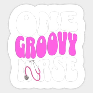 One Groovy Nurse Sticker